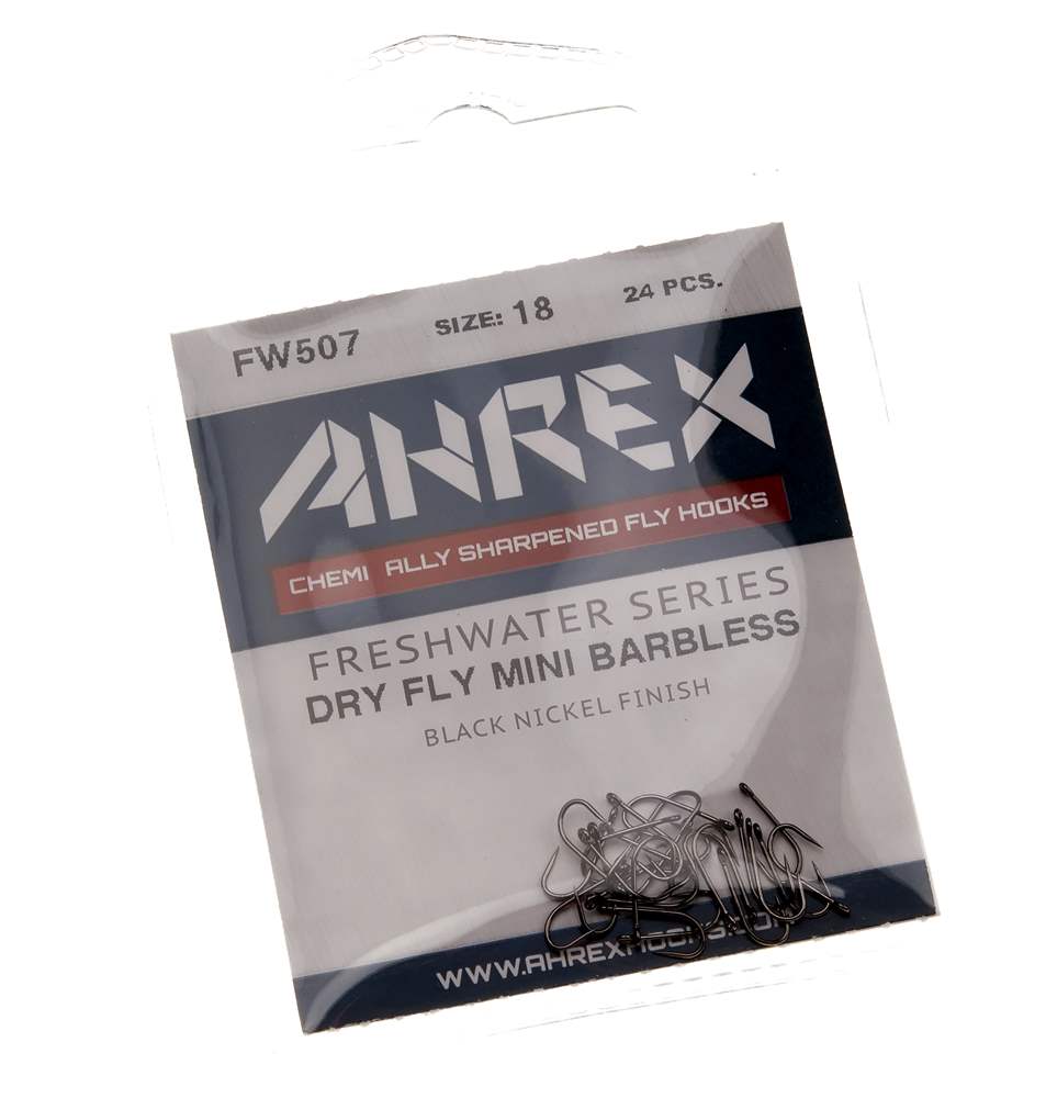 Ahrex Fw507 Dry Fly Mini Hook Barbless #18 Trout Fly Tying Hooks